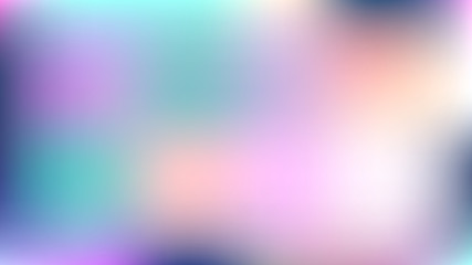 Blurry Fairytale Holographic Vector Background. Dreamy Noble Pink, Purple Mesh Gradient Overlay. Fantasy Holographic Iridescent Defocused Wallpaper. Cute Cosmic Horizontal Card or Banner Background.
