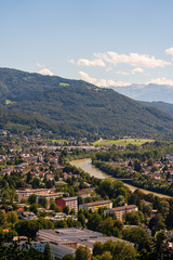 Fototapeta na wymiar Aussicht vom Kapuzinerberg auf die Stadt Salzburg