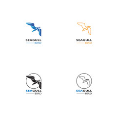 Seagull  Bird logo icon  vector designs