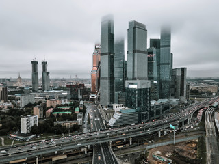 High skyscrapers. Moscow, Russian Federation, 04/22/2020