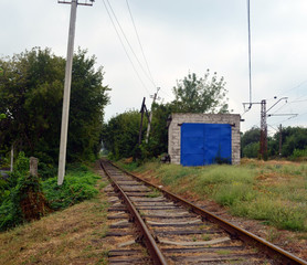 railroad tracks in the countryside
