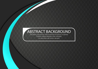 Cyan Curve Line Black White Background Wallpaper