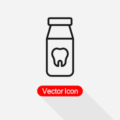 Dental Pills Bottle Icon Vector Illustration Eps10