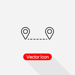 Distance Icon vector illustration Eps10