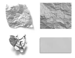 Collection of ripped paper isolated on white background with copy space for text
