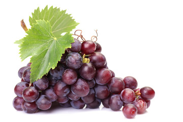 Grapes on a white background