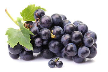 Grapes on a white background
