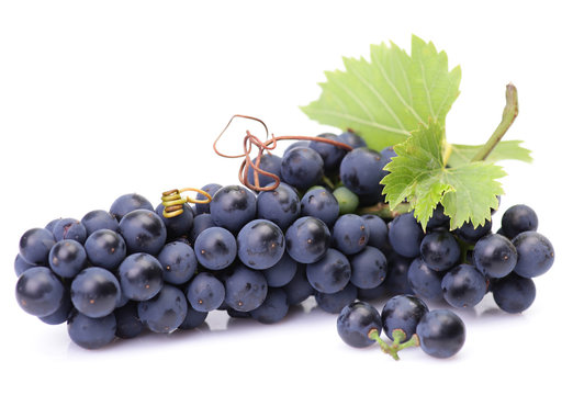 Grapes on a white background