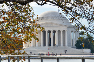 Autumn foliage in Washington D.C. - Jefferson Memorial