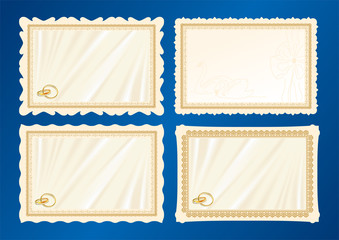 Beautiful wedding invitation card, for embossing and die-cutting in vector