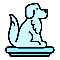 Dog home pet icon. Outline dog home pet vector icon for web design isolated on white background