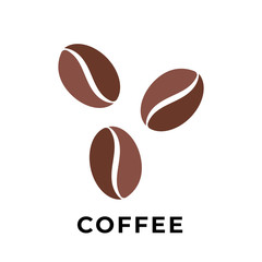 Coffee beans icon vector design illustration. Coffee icon vector isolated on white background. Simple Coffee beans design for Logo, web icon, sign and symbol vector illustration template.