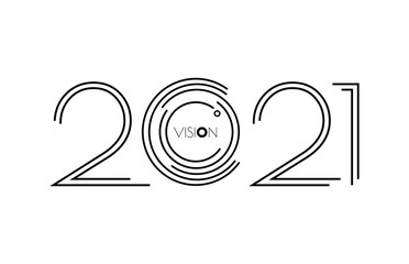2021 Vision. Happy new year's vision. 2021 vision new year. Happy new year's design.2021 celebration