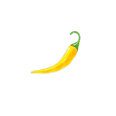 Ripe bright yellow paprika peppers on a white background isolated fresh crop, vegetarian food