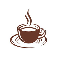 Coffee Logo design vector illustration. Vintage Coffee Logo vector design concept for cafe and restaurant. Abstract Coffee Shop vector design for Logo, icon, label, badge, sign and symbol.