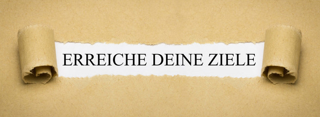 Erreiche deine Ziele
