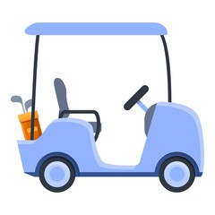 Buggy golf cart icon. Cartoon of buggy golf cart vector icon for web design isolated on white background