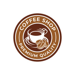 Coffee Logo design vector illustration. Retro Vintage Coffee Logo vector design concept for cafe and restaurant emblem. Coffee Shop vector design for Logo, icon, label, badge, sign and symbol.
