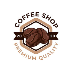 Coffee Logo design vector illustration. Retro Vintage Coffee Logo vector design concept for cafe and restaurant emblem. Coffee Shop vector design for Logo, icon, label, badge, sign and symbol.