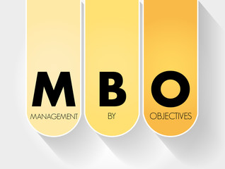 MBO - Management By Objectives acronym, business concept background