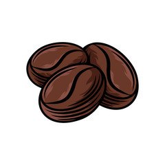 Coffee Beans Logo design vector illustration. Vintage Coffee Beans Logo vector design concept for cafe and restaurant. Abstract Coffee Bean vector design for Logo, icon, label, badge, sign and symbol