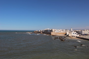 view of the sea and the city in morocco