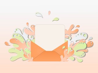vector illustration of a letter with flowers