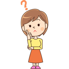 疑問に思う女性
