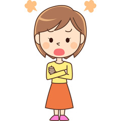 怒る女性