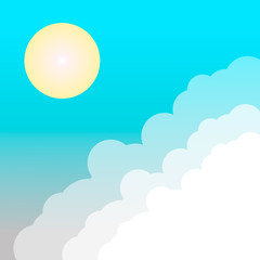 Sun and cloud in the sky
