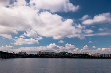 The landscape of beautiful sky and curious clouds.