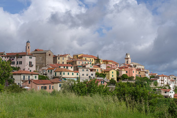 Fototapeta na wymiar Diano Castello ancient village, Liguria region, Italy