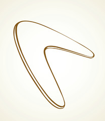 Boomerang in flight. Vector drawing