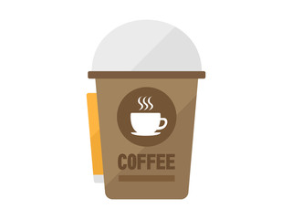 チルドカップのコーヒーのイラスト