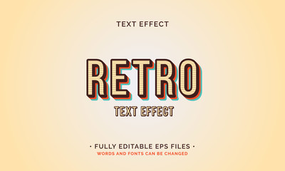 Retro Text Effect Fully Editable