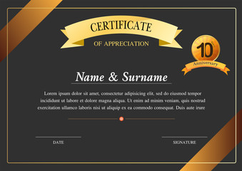 certificate template, diploma design, success , award,  graphic background, warranty vector design.