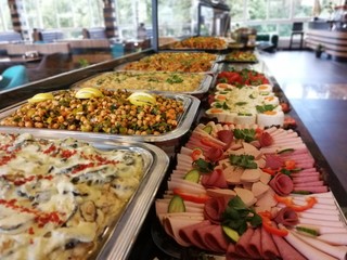 buffet breakfast and meals
