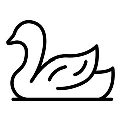 Swan icon. Outline swan vector icon for web design isolated on white background