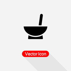 Mortar And Pestle Icon Vector Illustration Eps10