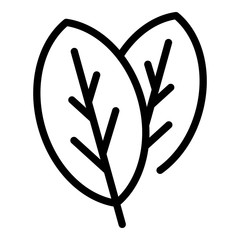 Plant leaf icon. Outline plant leaf vector icon for web design isolated on white background © ylivdesign
