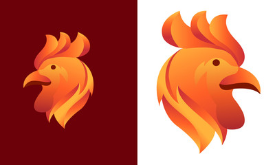 Chicken bird 3d corporate business logo design