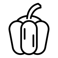Bell pepper icon. Outline bell pepper vector icon for web design isolated on white background
