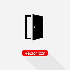 Open The Door Icon Vector Illustration Eps10