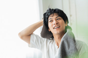 Male 1 person Facial wash