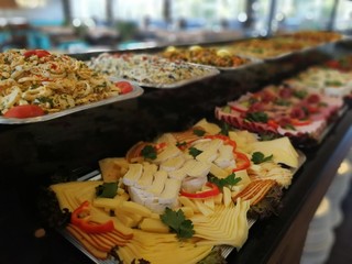 buffet breakfast and meals