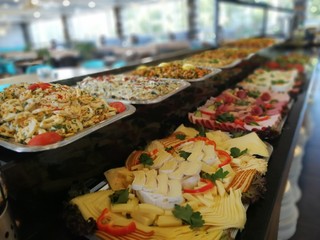 buffet breakfast and meals