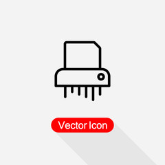 Paper Shredder Icon, Shredder Icon Vector Illustration Eps10