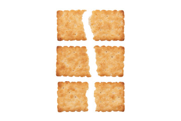 Biscuits on a white background.
