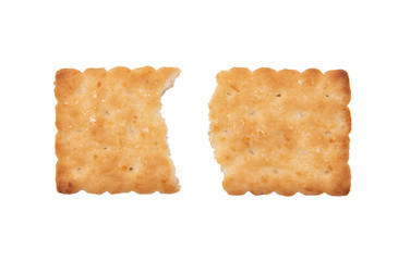 Biscuits on a white background.