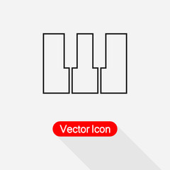 Piano keyboard Icon Vector Illustration Eps10